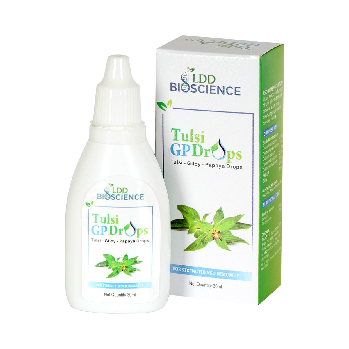 LDD Bioscience Tulsi Gp Drops (Tulsi-Giloy-Papaya)